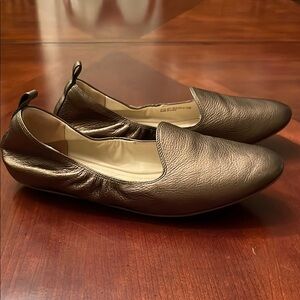 Cole Hahn Metallic Bronze Slip-On Flats